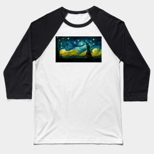 Statue of liberty like starry night Baseball T-Shirt